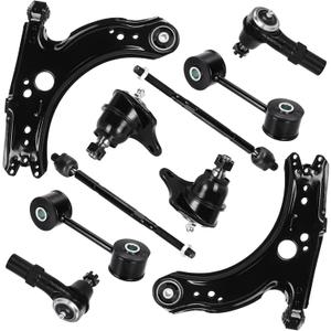 Front Lower Control Arms w/Ball Joints Replacement Suspension Kit for Beetle 2001-2010, for Golf 2003-2006, for Jetta 2001-2005 (10PCS)