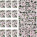 Artificial Flower Wall Backdrop 12-Pack 16"* 24" Pink and White Rose Artificial Floral Panels Spring Wedding Home Valentine's Day Photography Event Party Decoration