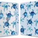 Joyland Turtle Pattern for iPad 10th Generation 10.9 inch 2022/iPad (A16) 11th Gen 11" 2025,Built-in Pencil Holder with Shockproof Cover Clear Transparent Back Shell Auto Wake/Sleep,Blue