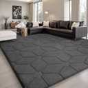 Sour Lemon Fluffy 8x10 Area Rugs for Living Room, Soft Bedroom Carpet with Non-Slip Backing, Machine Washable