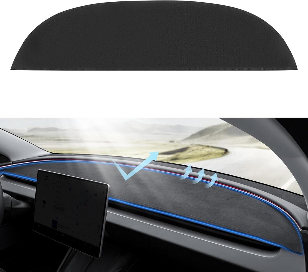 for Tesla Model 3 2026 Dashboard Cover,[Anti-Glare and Dustproof] Suede Dashboard Pad Dash Mat Compatible with New Tesla Model 3 Highland 2024-2026