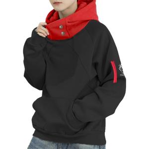 Unisex Anime Hoodie Cosplay Costume Men Black 3D Novelty Hooded Sweatshirt Pullover Jacket Outerwear Coat for Women (2XL-Black-2)