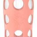 Lifefactory 22-Ounce Glass Water Bottle with Active Flip Cap and Protective Silicone Sleeve, Cantaloupe, 22oz