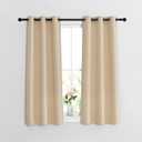 NICETOWN Bedroom Blackout 48 inch Curtains and Drapes - Window Treatment Thermal Insulated Solid Grommet Room Darkening for Bedroom (Biscotti Beige, Set of 2, W37 x L48)