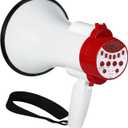 Megaphone Bullhorn | 30-Watt Bull Horn Speaker with Record & Play | Plus Voice Changer for Adults with Siren & Whistle | Blow Horn Loud Speaker with Bluetooth Connection