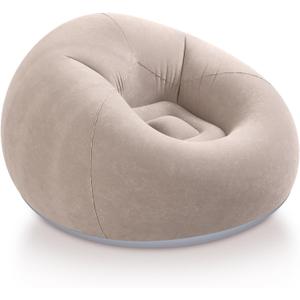 Realspring Inflatable Bean Bag Chairs for Adult Blow up Chairs Lazy Sofa Folding Portable Inflatable Chair for Movie Outdoor Room Bedroom Reading Camping(Coffee)