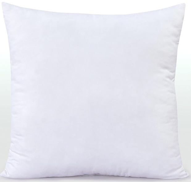 ROYALE LINENS 12 x 12 Pillow Insert - Down Alternative Throw Pillows Insert - Square Pillow Pack of 1 White - Bed & Couch Pillows - Inner Cushion for Bed, Cushion for Living Room - Shams Stuffer