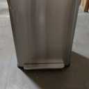 Home Zone Living 18.5 Gallon Kitchen Trash Can, Dual Removable Liners for Recycling and Trash, CleanAura Odor Control, Wide Stainless Steel Shape (10.6 + 7.9 for 18.5 Gallon Total), Silver, V1 