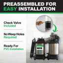 WAYNE WBPS50 1/2 HP Smart Sump Pump System Primary & Battery Backup Ready, Smart Monitoring & Alerts, 5,100 GPH, Stainless Steel and Cast Iron