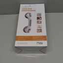 LEVERLOC Grab Bars for Bathtubs and Showers 2 Pack Suction Grab Bar, Heavy Duty 12 Inch Shower Handle Removable Bath Handrails for Seniors and Elderly, Bathroom Safety Grip No Drilling Waterproof Grey (Gray)