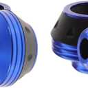 Mobestech 2sets Motorcycle Front Fork Cup Motorbike Wheel Accessory Anti Collision Cup Solid Alloy Easy Fit 2pcs*2 (5.9X4.5CMx2pcs)