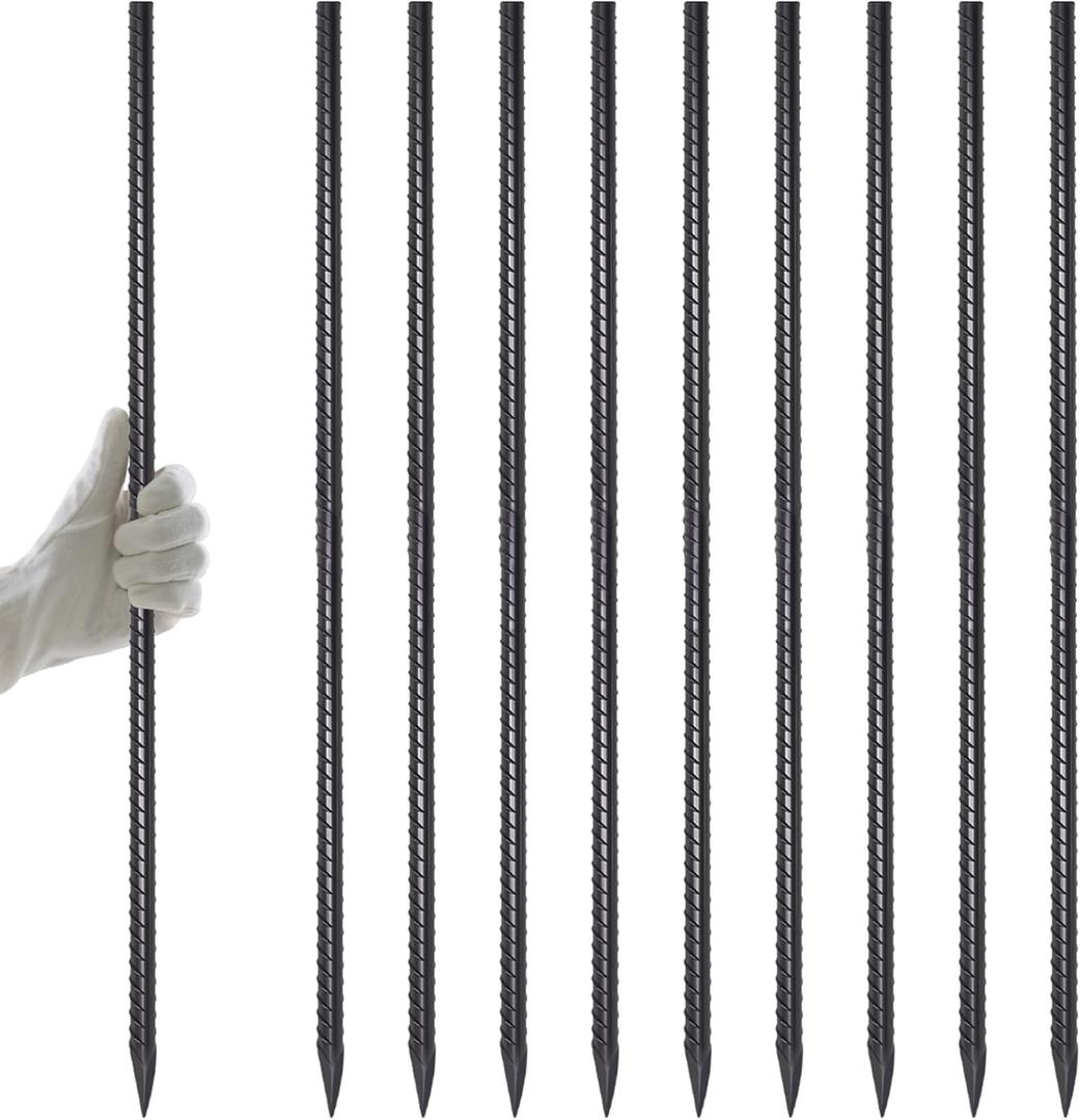 Straight Rebar Stakes 40 Inch 1/2 Inch Thickness Concrete Form Stakes