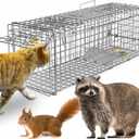 Live Animal Trap Cage, Heavy Duty Folding Humane Catch Release Rodent Cage, Upgraded Indoor & Outdoor Live Trap for Mouse, Rabbit, Squirrel, Possum, Skunk, Kitten, Mink Small - 23.37.247.72inch