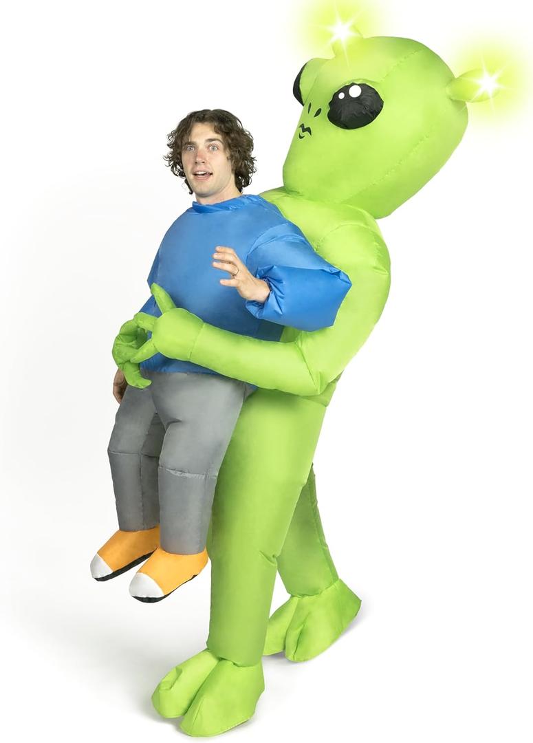 Spooktacular Creations Adults Inflatable Costumes, Alien Light-up Halloween Blow-up Costumes for Halloween Cosplay Themed Parties