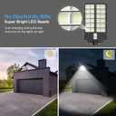 Deepn 8000W Solar Street Light, 480000 Lumens Dusk to Dawn LED Flood Lights Outdoor Motion Sensor, IP66 Waterproof Commercial Grade Solar Outdoor Lights with Remote Control for Parking Lot