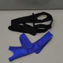 Anti Snoring Chin Strap for Sleeping, 2 Pack Adjustable Jaw Support Strap to Keep Mouth Closed, Soft Snoring Solution for Men Women, Stops Snoring Dry Mouth, Comfort Fit Nighttime Sleeping Aid (Black+blue)