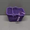 Little World Bike Basket Front Bicycle Bike Baskets for Kids - Handwoven, Detachable Front Handlebar Basket, Ideal for Shopping, Commuting, and Pet Carriers 1 Pack (Purple)