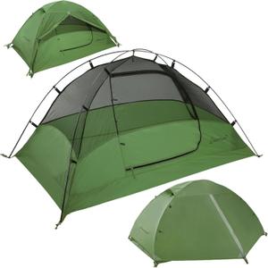 Clostnature Crux Lightweight Tent for Backpacking - 1/2/3/4 Person Ultralight Backpacking Tent, Waterproof Easy Setup Camping Tent, Hiking Tent for Outdoor, Hiking and Mountaineering (Green)