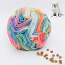 Snuffle Ball for Dogs, Puppy Treat Toy, Interactive Foraging Puzzle Ball Toy, Enrichment Toys for Large Dogs, Sniffle Interactive Treat Balls (Chromatic)