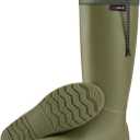 HISEA Women's Rain Boots, Waterproof Knee High Garden Shoes for Yard Work,Packable Slim Fit Rubber Mud Boots, Lightweight Outdoor Footwear for Travel (Green), Size 6
