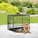 BestPet | Dog Crate | 18" | Black | Foldable Metal Kennel with Single Doors, Secure Slide-Bolt Latches, Leakproof Tray | Portable Dog Cage for Small Breeds | for Travel, Indoor & Outdoor Use