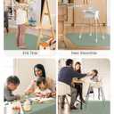 Blissful Diary Baby Splat Mat for Under High Chair, 50.4 x 50.4 Inch Wipeable Splash Mat, Waterproof and Washable, Anti-Slip Floor Protector, Sage Green