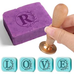 Personalized Soap Stamp for Homemade Soap,Letter R Custom Initial Soap Stamp,Multi Functional Soap Making Kit Supplies,Personalized Gift for Soap Crafter