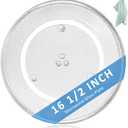 16.5" Microwave Glass Plate Compatible with Pana.sonic G.E Microwaves WB48X10046 Turntable Plate Replace F06014M00AP WB48X29704 5304519348 WPW10510836 Fit for Frigi-daire Whi-rlpool by Fetechmate