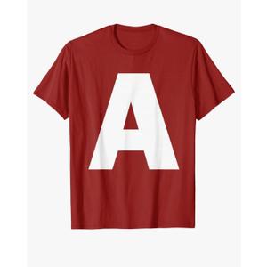 Letter A Shirt Alphabet Monogram Initial T-shirt T-Shirt Large