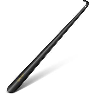 ZOMAKE Extra Long Shoe Horn for Seniors Men,Metal Shoehorn Long handle for Boots,Shoe Spoon Helper, 31.5 IN