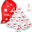 Sumind 36 Pieces Funny Snowball Fight Balls with Bag First Fight Snowflake Ball Reusable Soft Stuffed Fake Balls for Christmas Winter Indoor Outdoor Party Supplies