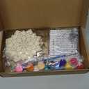 24 Sets Lotus Wind Chimes Craft for Kids Color Your Own Windchime DIY Unfinished Wood Hanging Ornaments Coloring Wind Chime for Kids Gifts School Home and Party Supplies