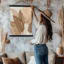 Artmag Magnetic Poster Hanger Frame, 27x40 27x41 27x32 Light Wood Wooden Magnet Canvas Artwork Print Poster Hangers Frames Hanging Kit (Black, 27")