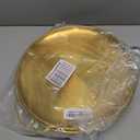 Baderke 1 Set 11.8" Chilled Serving Tray for Parties with Compartments Ice Chilled Party Platter Charcuterie Serving Board Cold Dish Dip for Fruit Seafood Vegetable Shrimp Cocktail (Gold)