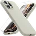 FlyReal Magnetic for iPhone 16 Pro Case, Compatible with MagSafe, (Integrated Silicone Camera Control Button) (Camera Protection) + Screen Protectors, Microfiber Lining Case 6.3", Stone