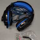 BENGOO G9000 Stereo Gaming Headset for PS4 PC Xbox One PS5 Controller, Noise Cancelling Over Ear Headphones with Mic, LED Light, 7.1 Surround Sound, Soft Memory Earmuffs for Nintendo Xbox Series X|S (Blue)