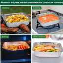 8x8 Aluminum Pans with Lids - 30 Pack Disposable Baking Square Aluminum Foil Pans with Covers - Tin Foil Pans for Air Fryer, Oven, Cooking, 30PCS + Lids