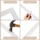 JBER Peel and Stick Wall Molding Kit, 6 Pre-Cut Bilinear Frame Panels | Ready-to-assemble pre-cut molding, 3D trim panels for interior wall décor, living room & bedroom accent wall
