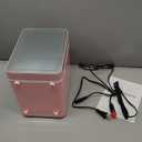 Skincare Fridge with Dimmable LED Light Mirror, 4L Mini Fridge For Desktop, Travel or Cool & Heat, Makeup Fridge for Cosmetics, Skin Care and Food, Green