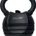 Polyfit Adjustable Kettlebell Set |  Kettlebell Weights for Home Gym (BLACK - 30 LB)