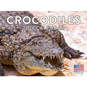 Crocodile Calendar 2026 Monthly Wall Calender 12 Month Crocodiles Gifts For Croc Lovers | American Made In The USA