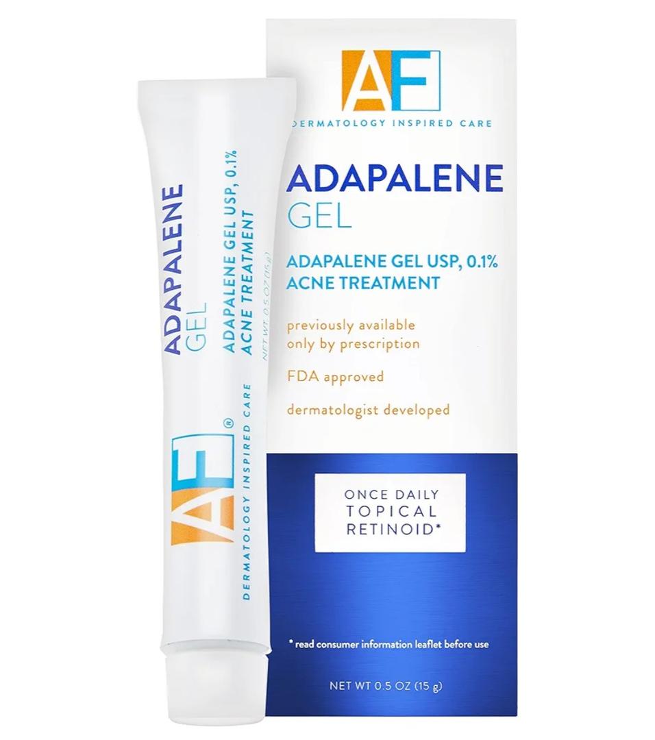 Acne Free Adapalene Gel 0.1%, Once-Daily Topical Retinoid Acne Treatment, Dermatologist Developed, Unclogs Pores and Clears Acne, Prevents and Improve Whiteheads and Blackheads, 0.5 Ounce