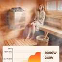 VEVOR Sauna Heater, 9KW 240V Electric Sauna Stove, Dry Steam Bath Saunas Stove with Pre-Drilled Bracket, Fit 317.8 to 459 CU.FT Saunas Rooms, Steam Bath Stoves for Home, Commercial, Leisure Venues