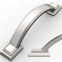 Amerdeco 10 Pack Brushed Satin Nickel Cabinet Pulls 3 Inch(76mm) Hole Centers, Handles for Kitchen Cabinet Hardware, Arch Cabinet Handles for Bathroom Dresser Drawer Handles ZH0016