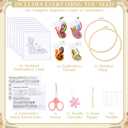 Tioncy 8 Sets Mexican Embroidery Napkins Kit 17.7 x 16.5 Inch Servilletas Para Bordar a Mano Including Mexican Napkin Bamboo Hoop Color Threads and Needles for Beginner Adult DIY Hand Craft Lover Gift