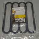 IMPRESA Coffee Pod Holder - Compatible with Nespresso VertuoLine Pods - Black Plastic 20-Capsule Capacity 14 x 11.75 In - Pre-Applied Strips - Under Cabinet Adhesive Capsule Organizer