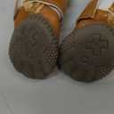 WINSOON Dog Australia Boots Pet Antiskid Shoes Winter Warm Skidproof Sneakers Paw Protectors 4-Pcs Set (Size 4, Light Brown)