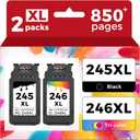 245XL 246XL Ink Cartridge Replacement for Canon 245 246 PG245 CL246 XL MX490 TR4520 MG2522 TR4500 TR4522 TS3322 TS3122 TS3300 MX492 TS3320 TS3100 MG2500 MG2520 MG2525 (PG245xl Black,CL246xl Tri-color)