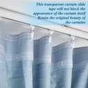 Juexica Transparent Wave Curtain Tape, 25 Meter 350 Hooks Ripple Fold Tape for Curtains and Drape Accessories