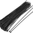 uxcell Nylon Cable Ties 8 Inch Self-Locking Zip Ties 0.08 Inch Width Black 100pcs (8x0.08Inch)